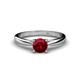 1 - Celine 6.00 mm Round Ruby Solitaire Engagement Ring 