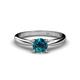 1 - Celine 6.00 mm Round Blue Diamond Solitaire Engagement Ring 