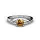 1 - Celine 6.50 mm Round Citrine Solitaire Engagement Ring 