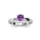 2 - Adsila Amethyst Solitaire Engagement Ring 
