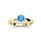 2 - Adsila Blue Topaz Solitaire Engagement Ring 