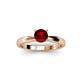 2 - Adsila Red Garnet Solitaire Engagement Ring 