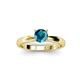 2 - Adsila London Blue Topaz Solitaire Engagement Ring 