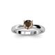2 - Adsila Smoky Quartz Solitaire Engagement Ring 