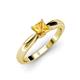 4 - Adsila Princess Cut Citrine Solitaire Engagement Ring 