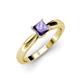 4 - Adsila Princess Cut Iolite Solitaire Engagement Ring 