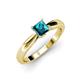 4 - Adsila Princess Cut London Blue Topaz Solitaire Engagement Ring 