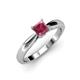 4 - Adsila Princess Cut Rhodolite Garnet Solitaire Engagement Ring 