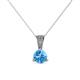 1 - Florin Blue Topaz and Diamond Pendant 