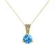 1 - Florin Blue Topaz and Diamond Pendant 