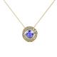 1 - Kitra Tanzanite and Diamond Halo Pendant 