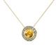 1 - Kitra Citrine and Diamond Halo Pendant 