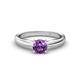 1 - Adsila Amethyst Solitaire Engagement Ring 