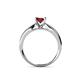 4 - Adsila Red Garnet Solitaire Engagement Ring 