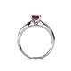 4 - Adsila Rhodolite Garnet Solitaire Engagement Ring 
