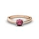 1 - Adsila Rhodolite Garnet Solitaire Engagement Ring 