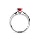 4 - Adsila Ruby Solitaire Engagement Ring 