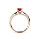 4 - Adsila Ruby Solitaire Engagement Ring 