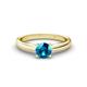 1 - Adsila Blue Diamond Solitaire Engagement Ring 