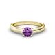 1 - Adsila Amethyst Solitaire Engagement Ring 