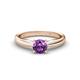 1 - Adsila Amethyst Solitaire Engagement Ring 