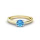 1 - Adsila Blue Topaz Solitaire Engagement Ring 