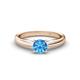 1 - Adsila Blue Topaz Solitaire Engagement Ring 