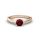 1 - Adsila Red Garnet Solitaire Engagement Ring 