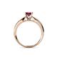 4 - Adsila Rhodolite Garnet Solitaire Engagement Ring 