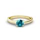 1 - Adsila London Blue Topaz Solitaire Engagement Ring 