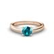 1 - Adsila London Blue Topaz Solitaire Engagement Ring 