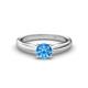 1 - Adsila Blue Topaz Solitaire Engagement Ring 