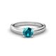 1 - Adsila London Blue Topaz Solitaire Engagement Ring 