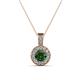 1 - Astera Diamond and Lab Created Alexandrite Circle Halo Pendant 