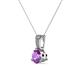 2 - Florin Amethyst and Diamond Pendant 