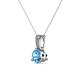 2 - Florin Blue Topaz and Diamond Pendant 