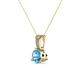 2 - Florin Blue Topaz and Diamond Pendant 