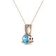 2 - Florin Blue Topaz and Diamond Pendant 