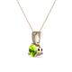 2 - Florin Peridot and Diamond Pendant 