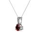 2 - Florin Red Garnet and Diamond Pendant 