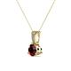 2 - Florin Red Garnet and Diamond Pendant 