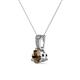2 - Florin Smoky Quartz and Diamond Pendant 