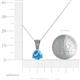 4 - Florin Blue Topaz and Diamond Pendant 