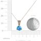 4 - Florin Blue Topaz and Diamond Pendant 
