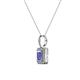 2 - Lilian Tanzanite and Diamond Halo Pendant 