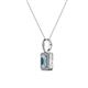 2 - Lilian Aquamarine and Diamond Halo Pendant 
