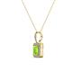 2 - Lilian Peridot and Diamond Halo Pendant 