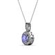 2 - Astera Tanzanite and Diamond Circle Halo Pendant 
