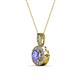 2 - Astera Tanzanite and Diamond Circle Halo Pendant 