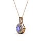 2 - Astera Tanzanite and Diamond Circle Halo Pendant 